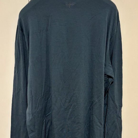 Untouched World Blue Wool Half Zip Long Sleeve Sweater- XL - Picture 6 of 8